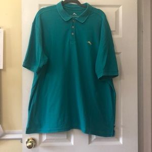 Tommy Bahama turquoise golf shirt